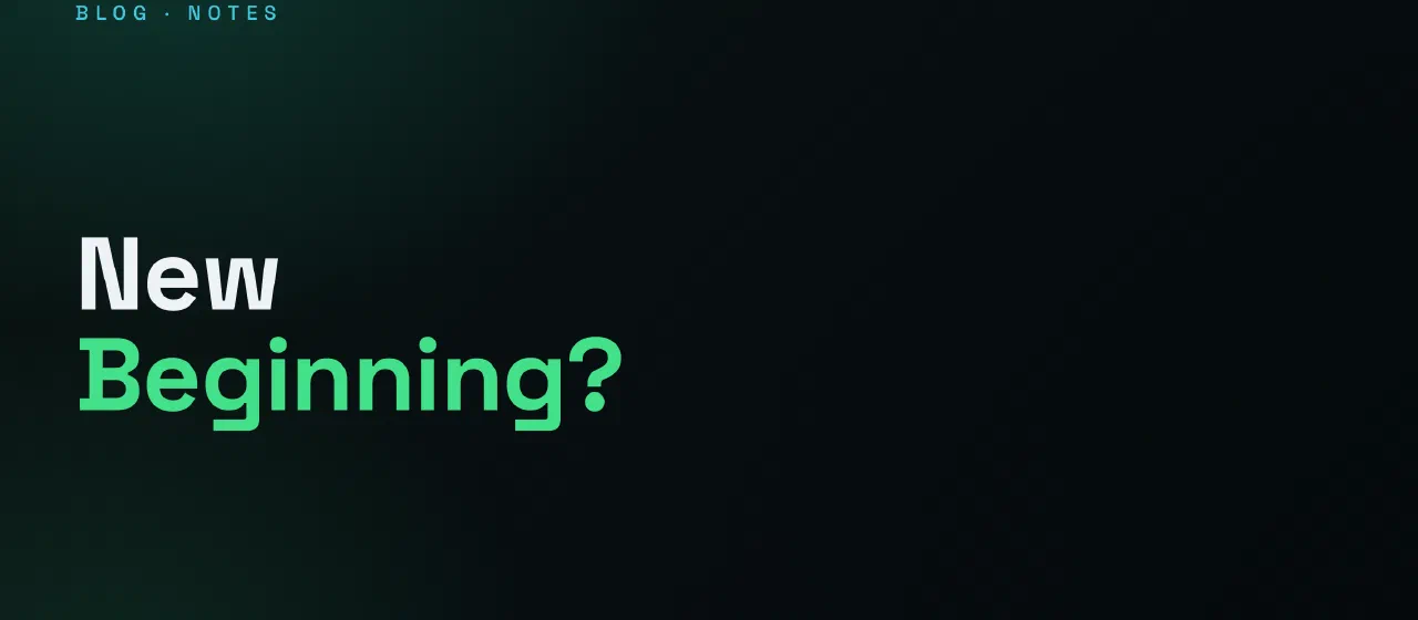 New beginning? 