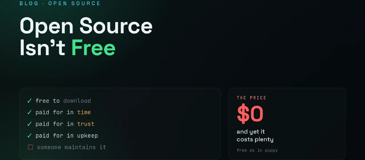 The Reality of Open Source: More Than Just *Free* 