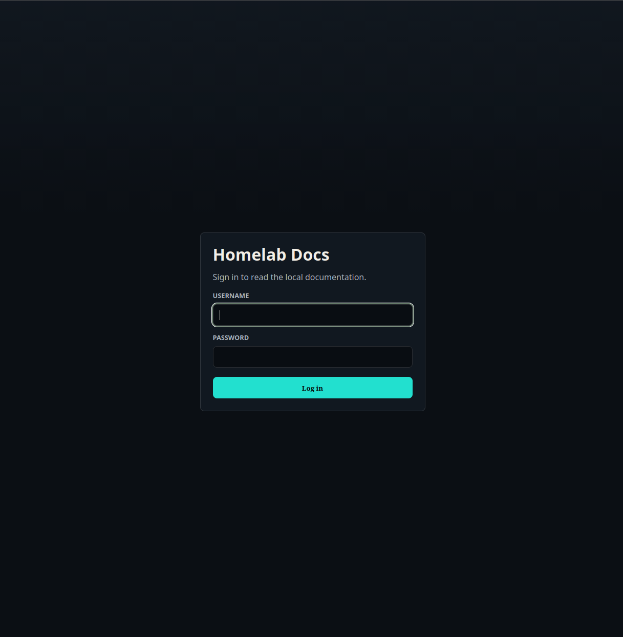 Readpage login screen